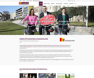 Webschmiede Referenz - Mobilitätszentrale Burgenland - Screenshot