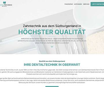 Webschmiede Referenz - Dentaltechnik Oberwart - Screenshot