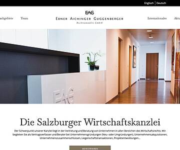 Webschmiede Referenz - Die Salzburger Wirtschafts­kanzlei - Screenshot