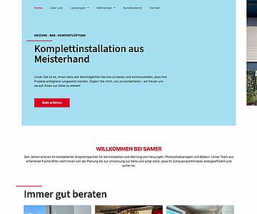 Webschmiede Referenz - Ewald Samer GesmbH & Co KG - Screenshot