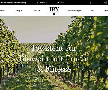 Webschmiede Referenz - IBY Rotweingut Horitschon - Screenshot
