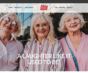 Webschmiede Referenz - Fittydent Haftcreme - Screenshot